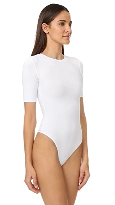 Shop Alix Arden Thong Bodysuit In White