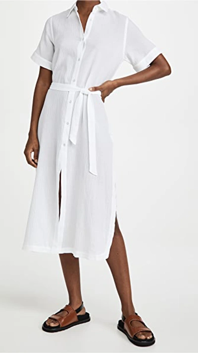 Shop Dl1961 1961 Fire Island Dress In Crinkled White