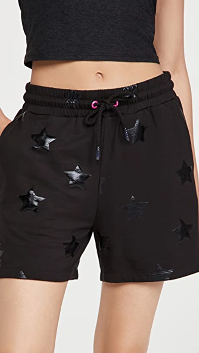 Shop Terez French Terry Sweatshorts In Star Foil