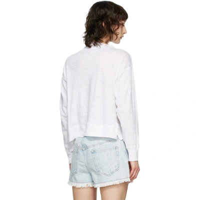Shop Isabel Marant Étoile White Mock Neck Kilsen Sweatshirt In 20wh White