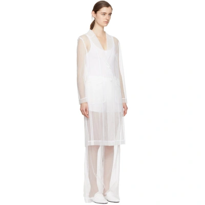 Shop Givenchy White Tulle Trench Coat In 100 White