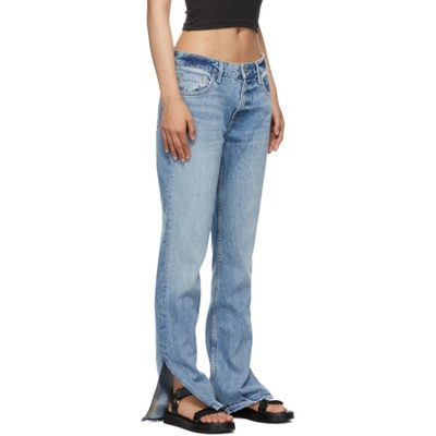 Shop Grlfrnd Blue Slim Hailey Bootcut Jeans In Melrose