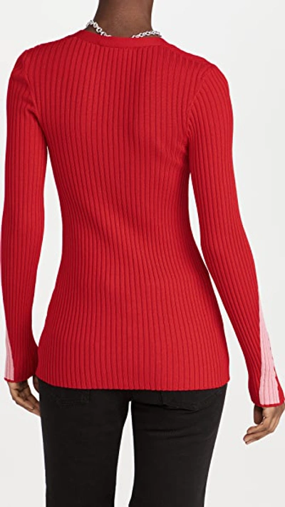 Shop Victoria Beckham Slim Rib Cardigan