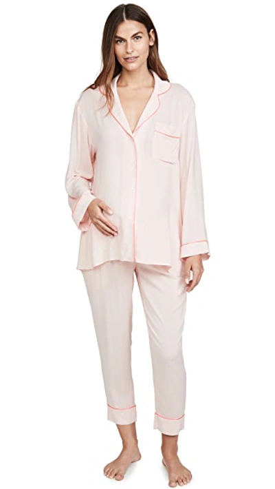 Shop Hatch The Classic Pajama Set In Pink