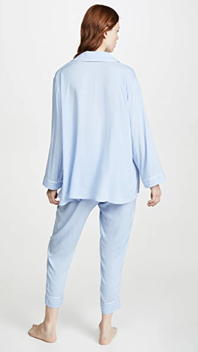 Shop Hatch The Classic Pajama Set In Blue