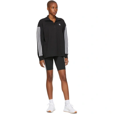 ADIDAS ORIGINALS BLACK PRIMEBLUE ADICOLOR CLASSICS HIGH-WAISTED SHORTS 