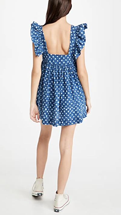 Shop Alix Of Bohemia Bluebell Block Print Ruffle Dress