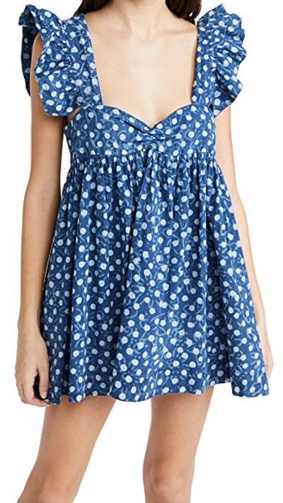 Shop Alix Of Bohemia Bluebell Block Print Ruffle Dress