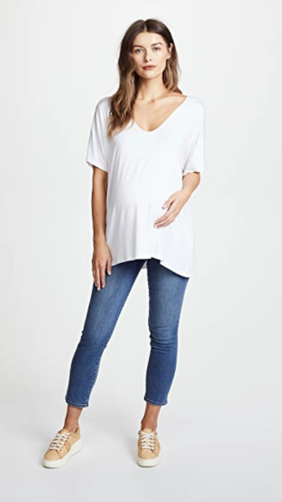 Hatch The Perfect Vee Maternity T-shirt In White