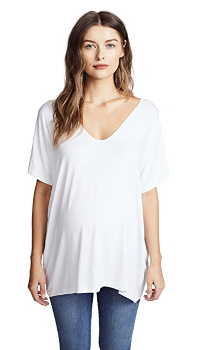 Hatch The Perfect Vee Maternity T-shirt In White