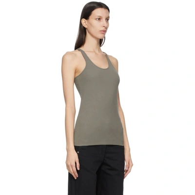 Shop Lemaire Grey Crêpe Jersey Tank Top In 934 Granite Grey