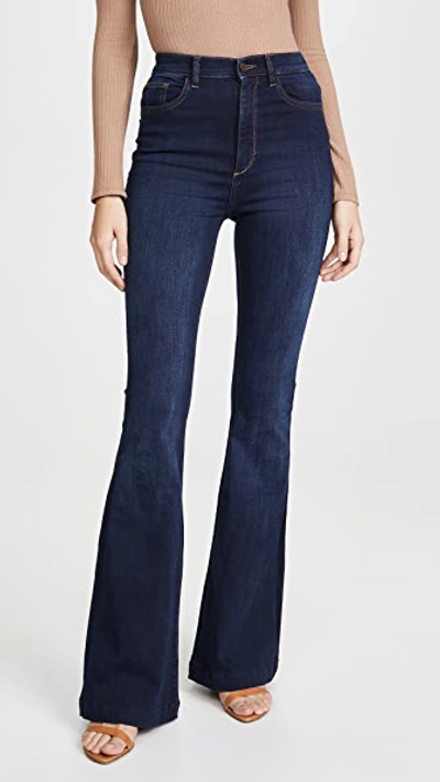 Shop Dl Rachel Ultra High Rise Flare Jeans Foster