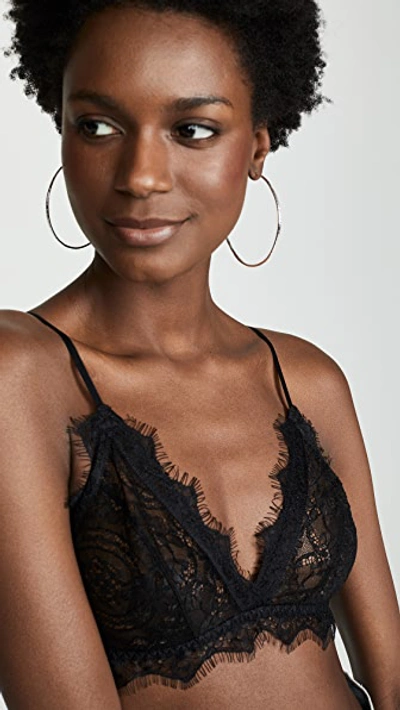 Anine Bing Stretch-lace Soft-cup Triangle Bra In Black