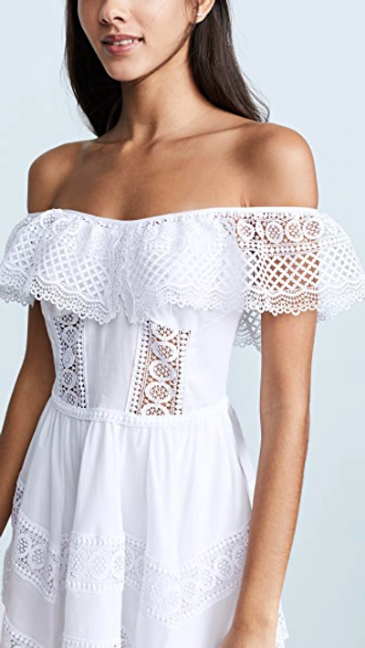 Shop Charo Ruiz Vaiana Off Shoulder Dress In White
