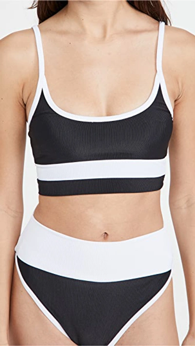 Shop Beach Riot Eva Top In Black/white