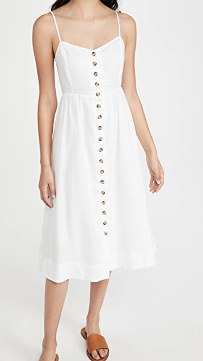 Shop Madewell Cami Button Front Midi Dress In Lighthouse
