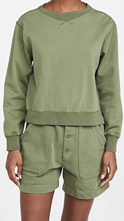 Shop Alex Mill Lakeside Sweatshirt In Army Green