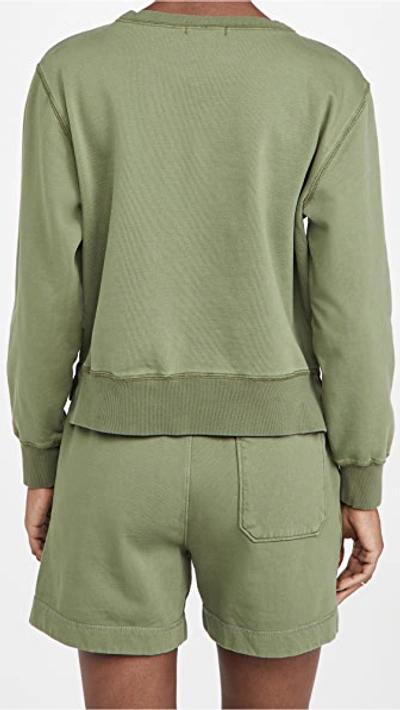 Shop Alex Mill Lakeside Sweatshirt In Army Green