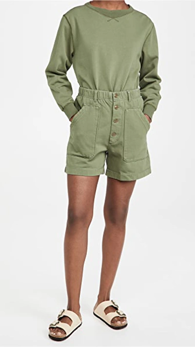 Shop Alex Mill Lakeside Sweatshirt In Army Green