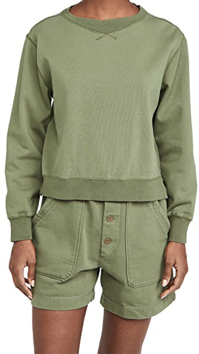 Shop Alex Mill Lakeside Sweatshirt In Army Green