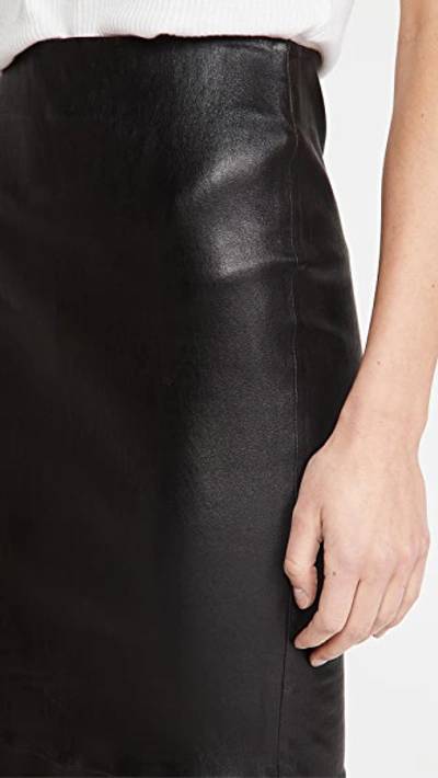 Sprwmn Stretch-leather Skirt In Black