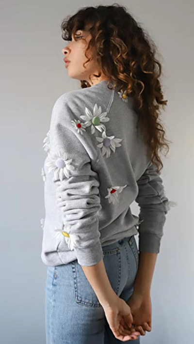 Shop Rosie Assoulin Crew Neck Sweatshirt In Grey