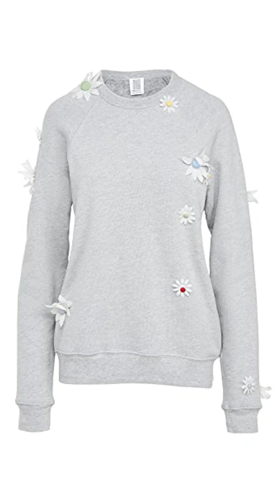 Shop Rosie Assoulin Crew Neck Sweatshirt In Grey
