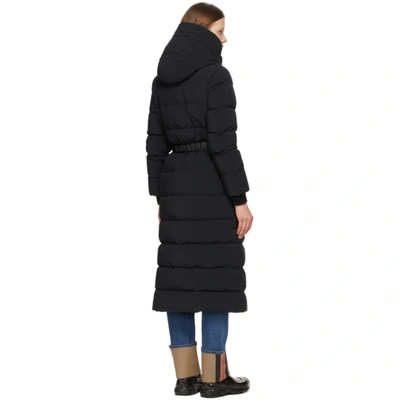 Shop Burberry Black Down Eppingham Coat