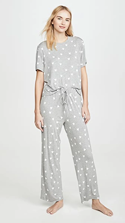 Honeydew Intimates Honeydew Inimtates All American Pajamas In Heather Grey Hearts