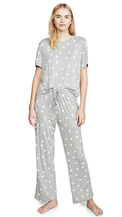 Honeydew Intimates Honeydew Inimtates All American Pajamas In Heather Grey Hearts