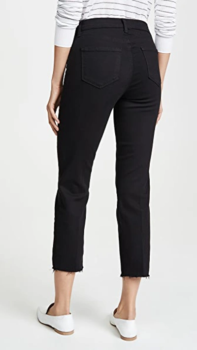 Shop L Agence Sada High Rise Crop Jeans Black