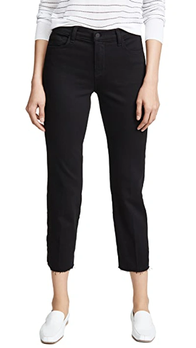 Shop L Agence Sada High Rise Crop Jeans Black