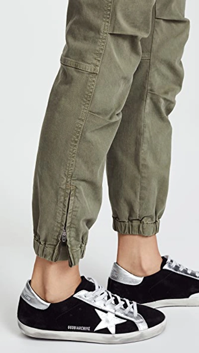 Shop Nili Lotan Cropped Military Pant Camo Green