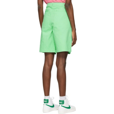 Shop Stussy Green Lee Baggy Shorts In Spring