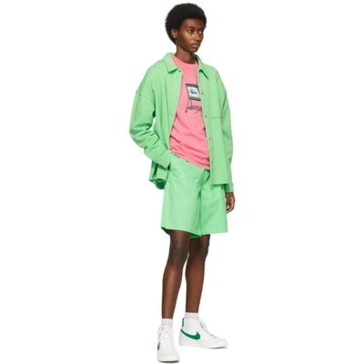 Shop Stussy Green Lee Baggy Shorts In Spring