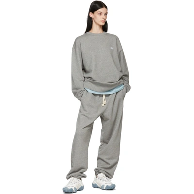 Shop Acne Studios Grey French Terry Lounge Pants In X92 Light G