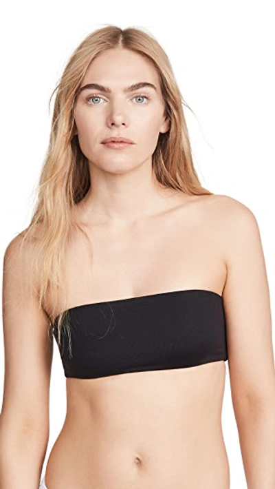 Top Secret Tiny Tube Bandeau Bra In Black