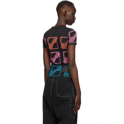 Shop We11 Done Black & Multicolor Logo T-shirt