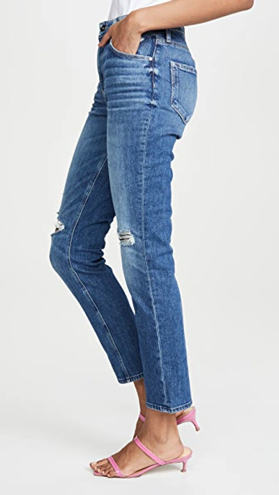 Paige Sarah Ripped Slim Leg Jeans In Briony Destructed