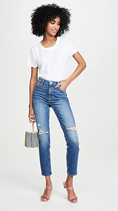 Paige Sarah Ripped Slim Leg Jeans In Briony Destructed