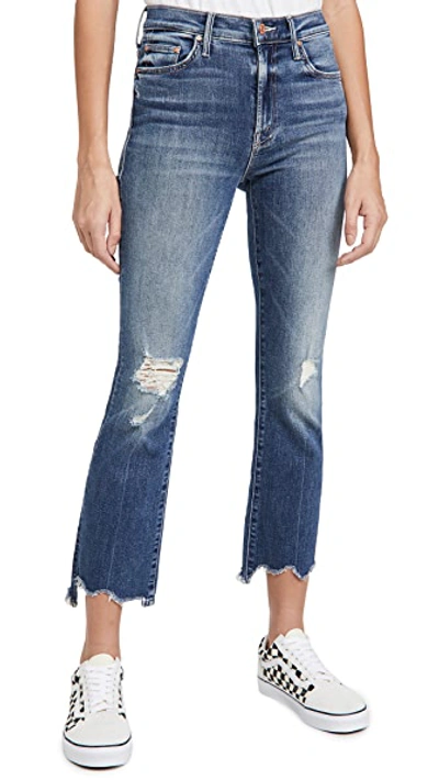 Shop Mother The Insider Crop Step Chew Jeans Dancing On Coals