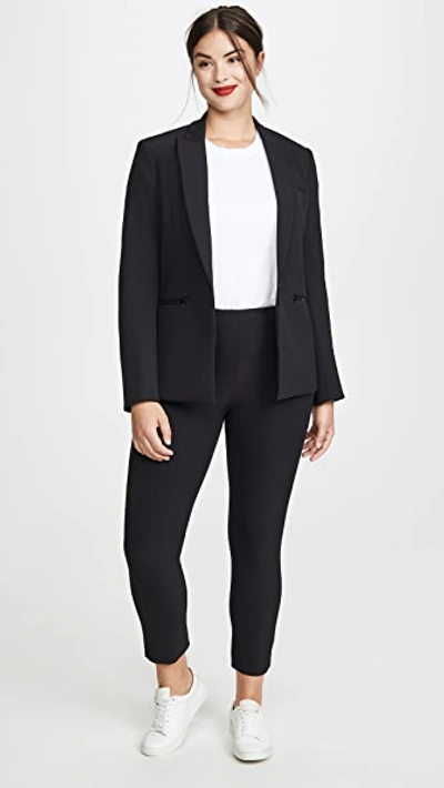 Veronica Beard Back Zip Scuba Pants In Black