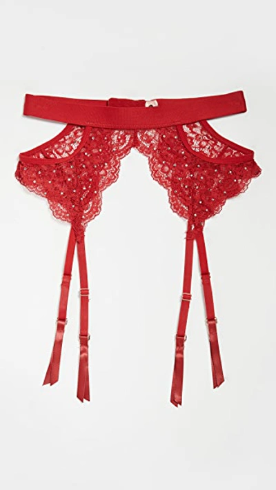Shop Honeydew Intimates Lucy Lace Garter In Cupid