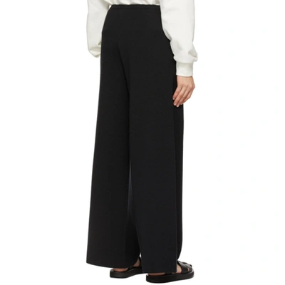 Shop The Row Black Wool Silk Chuk Trousers In Blk Black