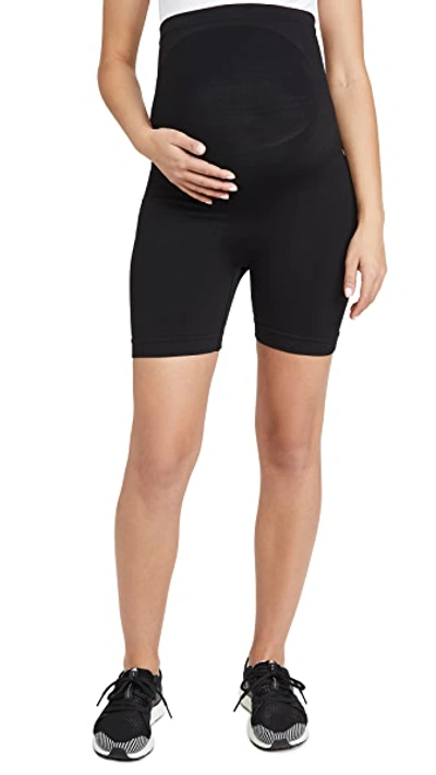 Shop Blanqi Maternity Belly Support Girlshorts Deepest Black