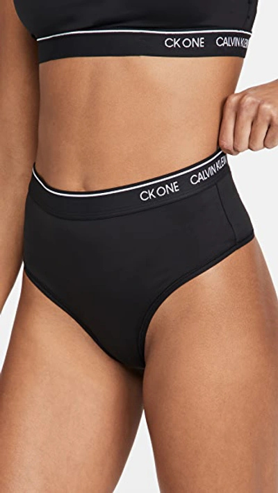 Calvin Klein Underwear Ck One Micro High Waist Thong In Black | ModeSens