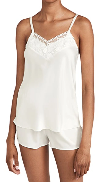 Flora Nikrooz Kylie Charmeuse Cami Set With Lace In Ivory