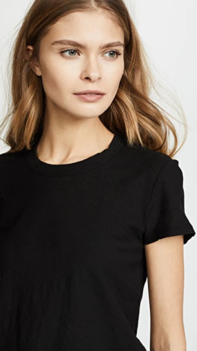 Shop James Perse Sheer Slub Crew Neck Tee Black