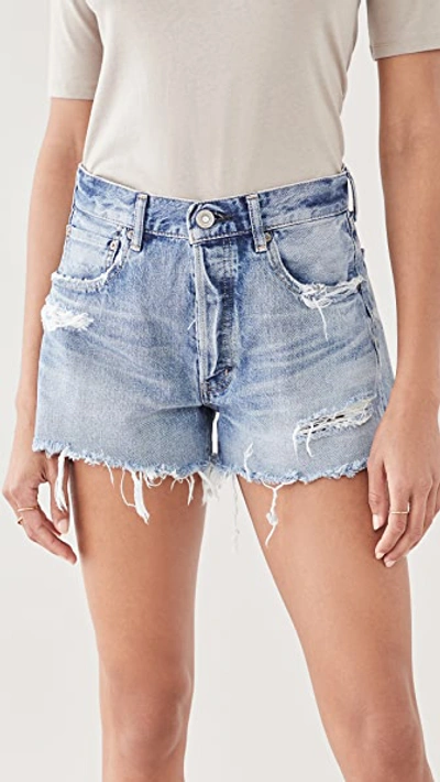 Shop Moussy Vintage Packard Shorts Blu