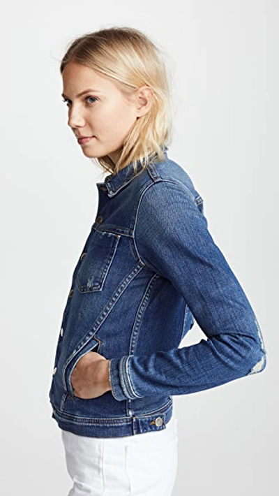 Shop L Agence Celine Slim Fit Distressed Jacket Authentique Distressed